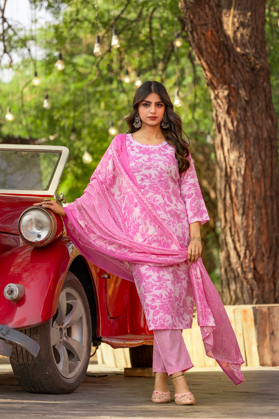 Cotton Kurti Pant Dupatta Set | RoopRivaaj