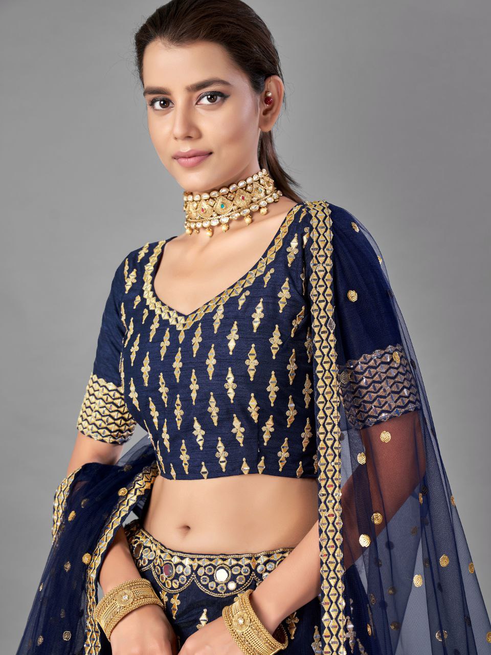 Banglori Silk Lehenga with Real Mirror & Zari Work | RoopRivaaj