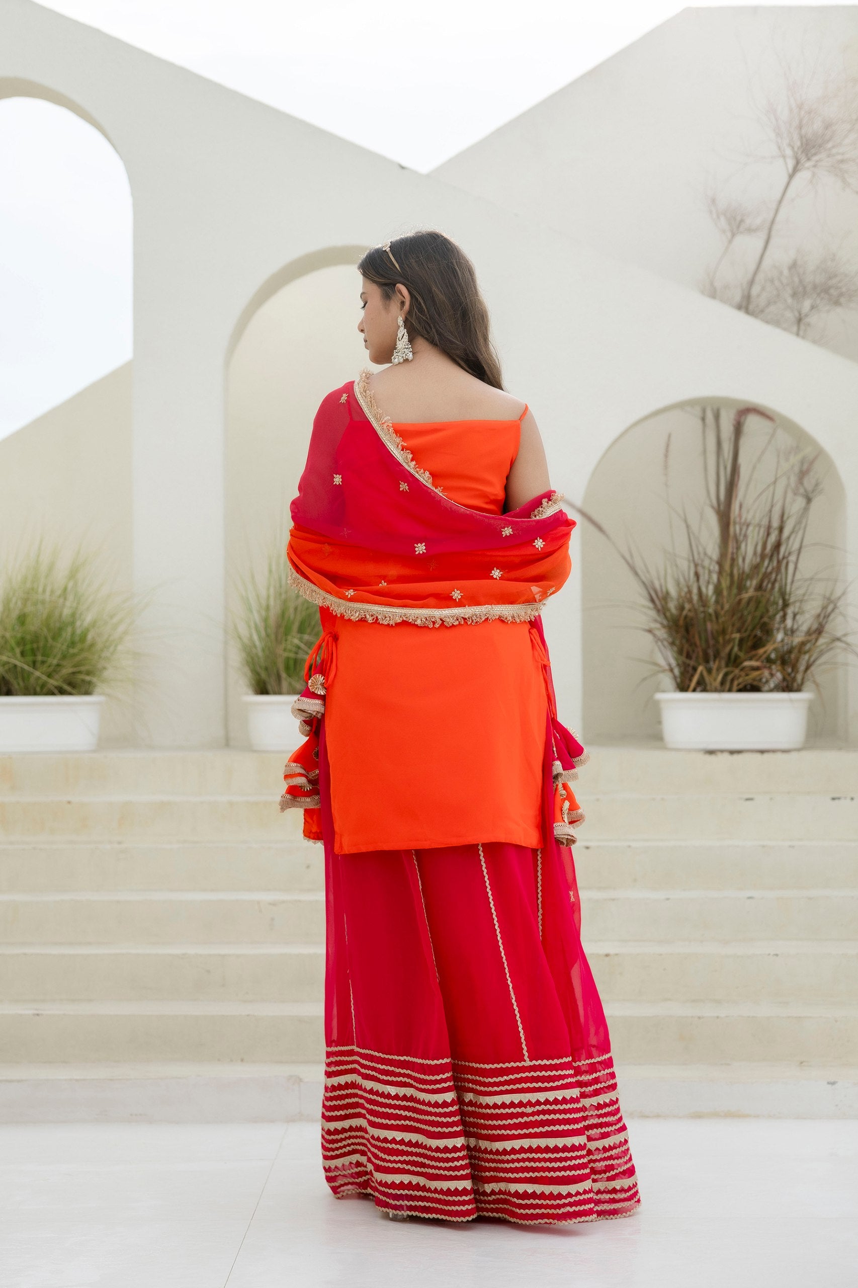 Stylish Georgette Lehenga Set with Lace Work Top | RoopRivaaj