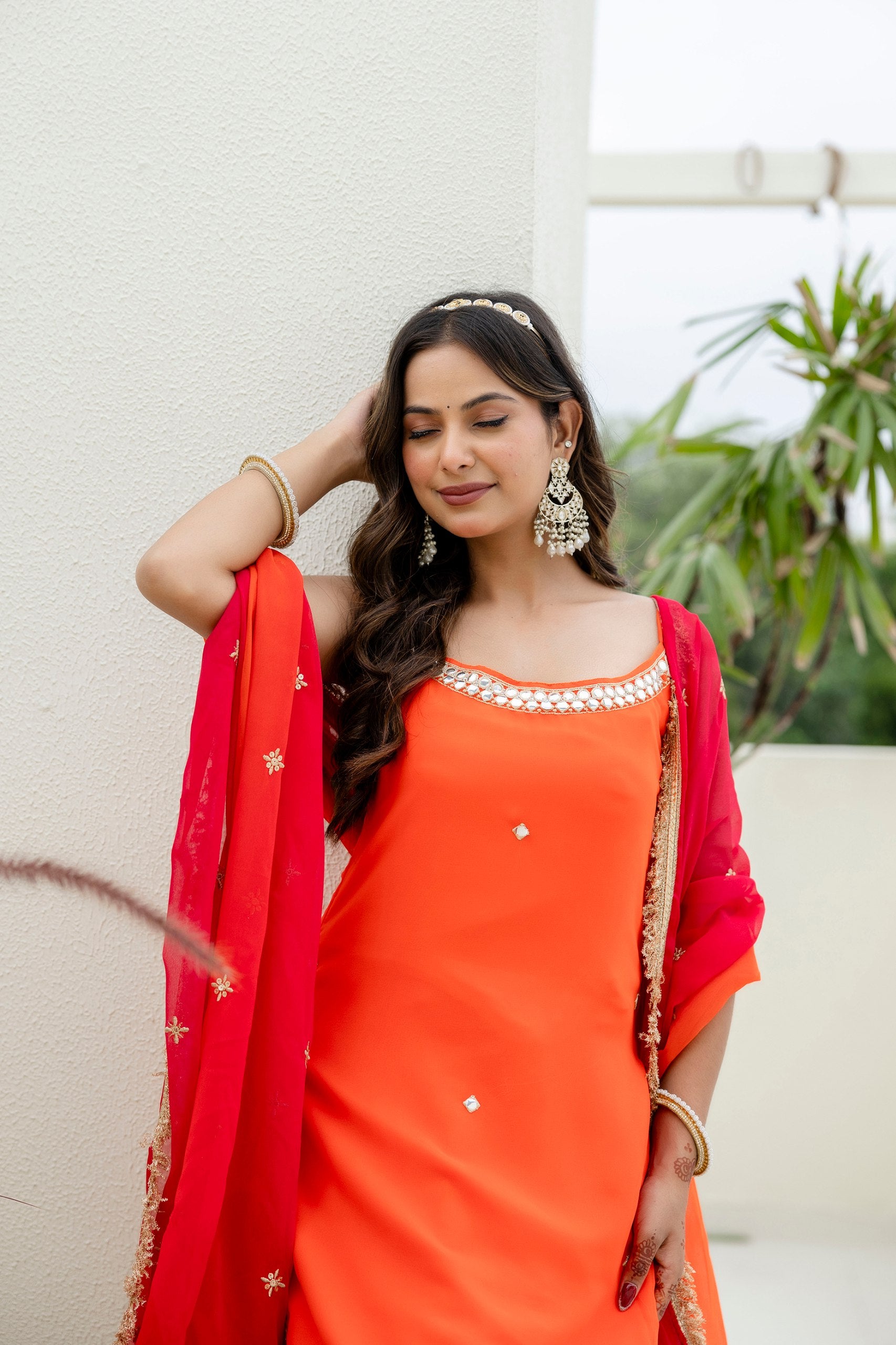 Stylish Georgette Lehenga Set with Lace Work Top | RoopRivaaj