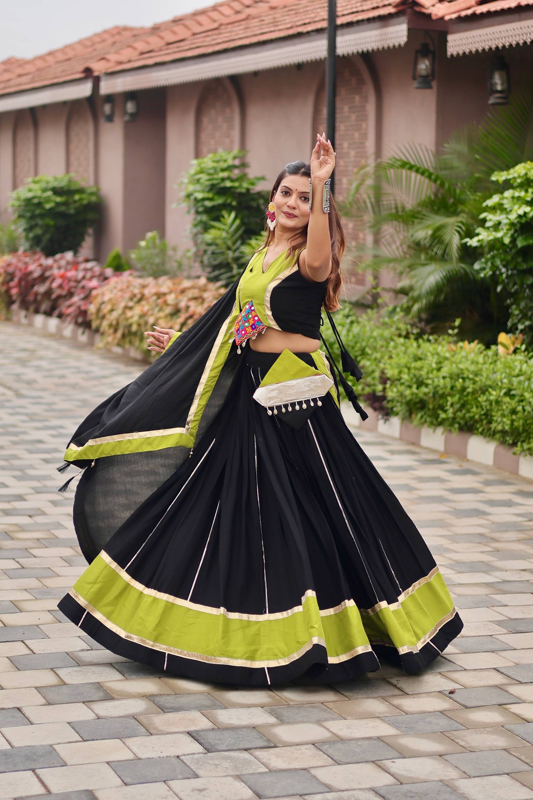 Latest Navratri Special Gamthi Work Lehenga Choli | RoopRivaaj