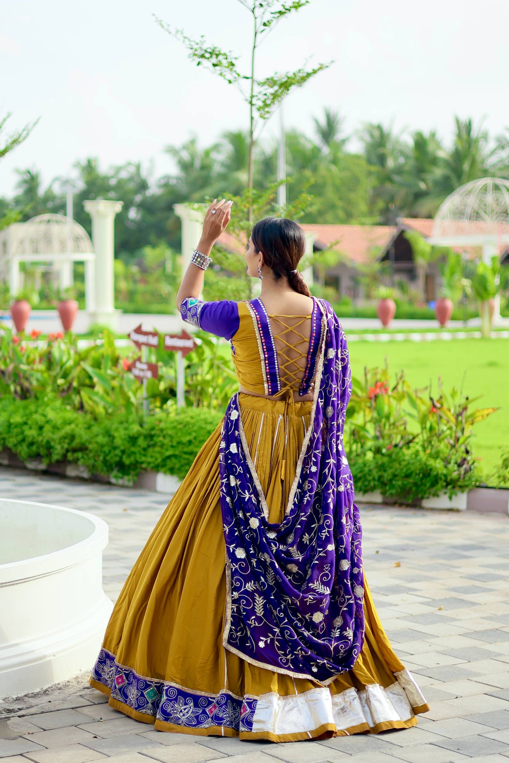 Embroidered Cotton Navratri Lehenga Choli with Dupatta | RoopRivaaj