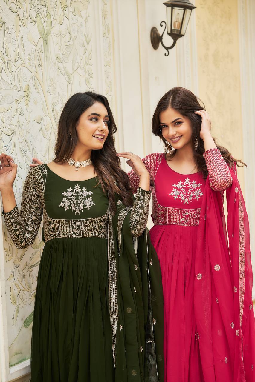 Festival Anarkali Dress with Dupatta | RoopRivaaj
