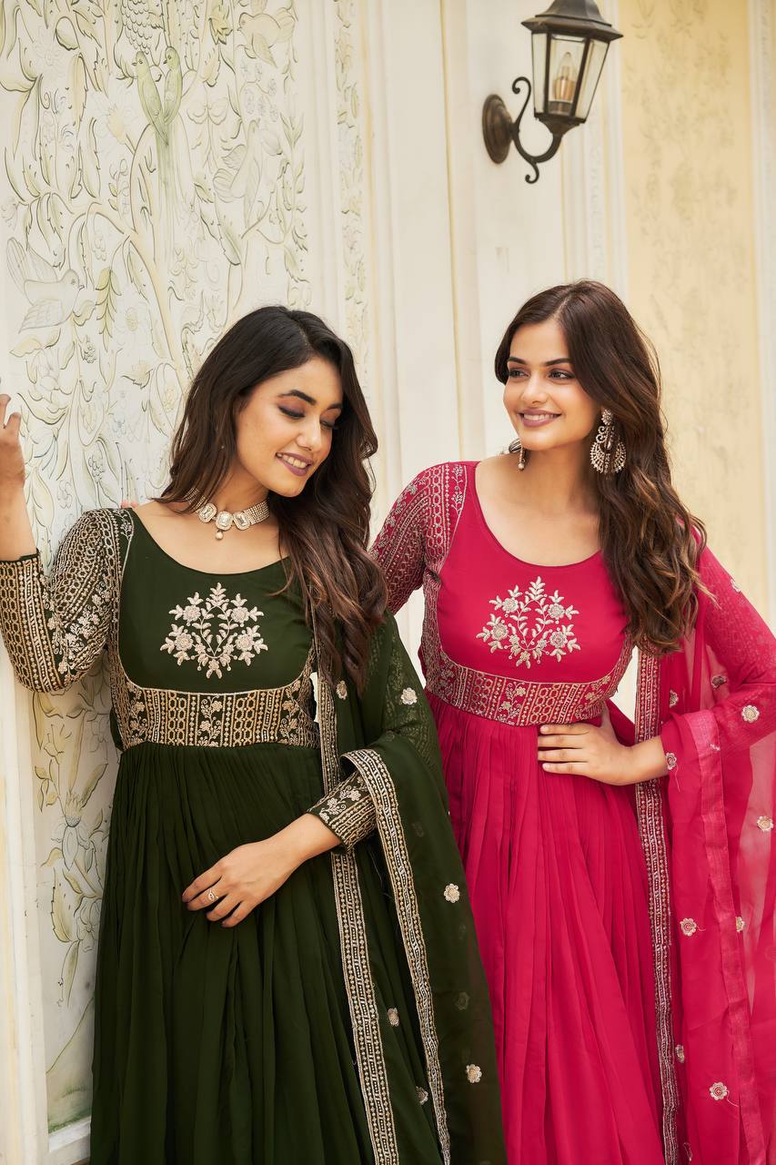 Festival Anarkali Dress with Dupatta | RoopRivaaj