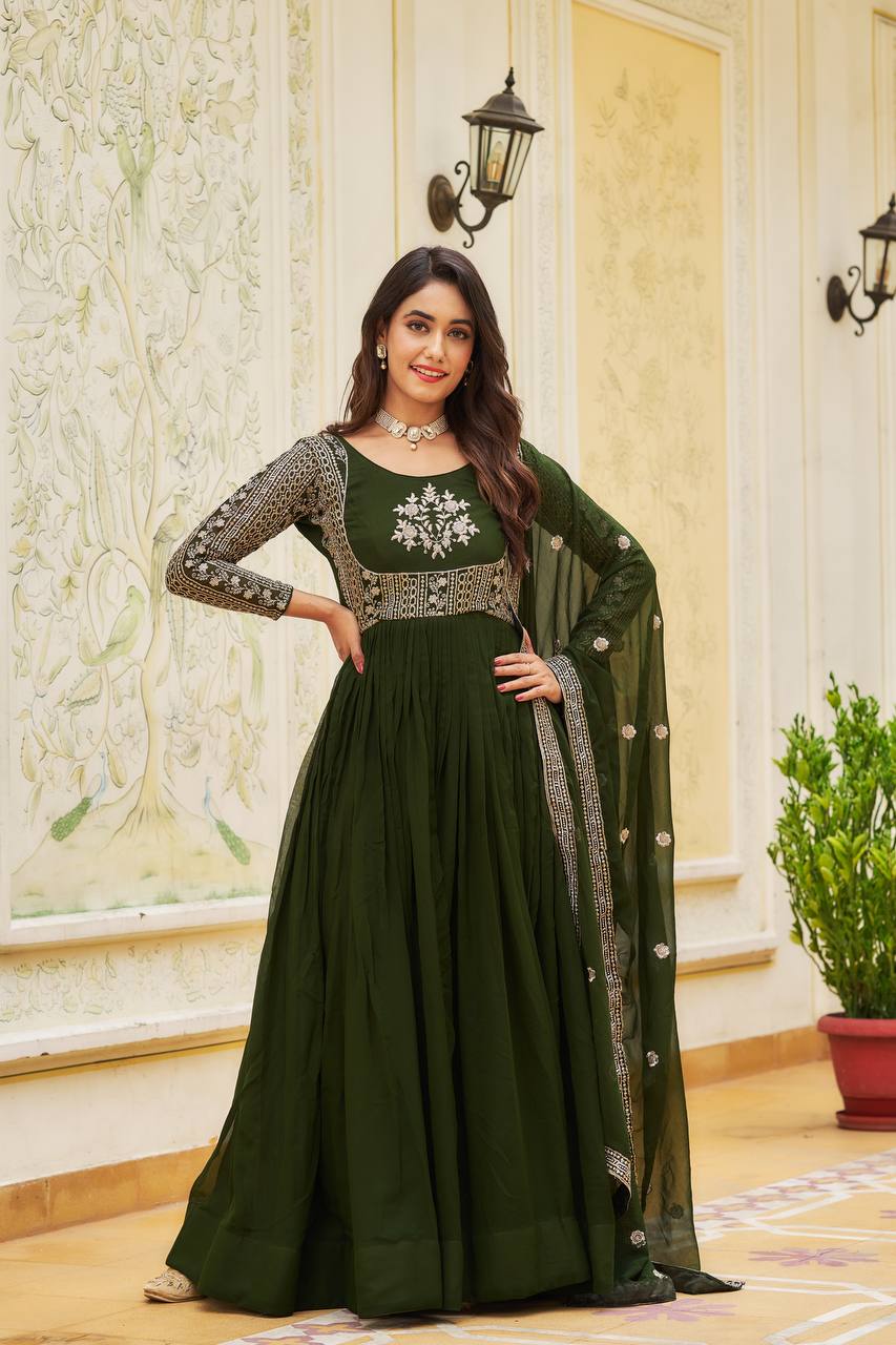 Festival Anarkali Dress with Dupatta | RoopRivaaj