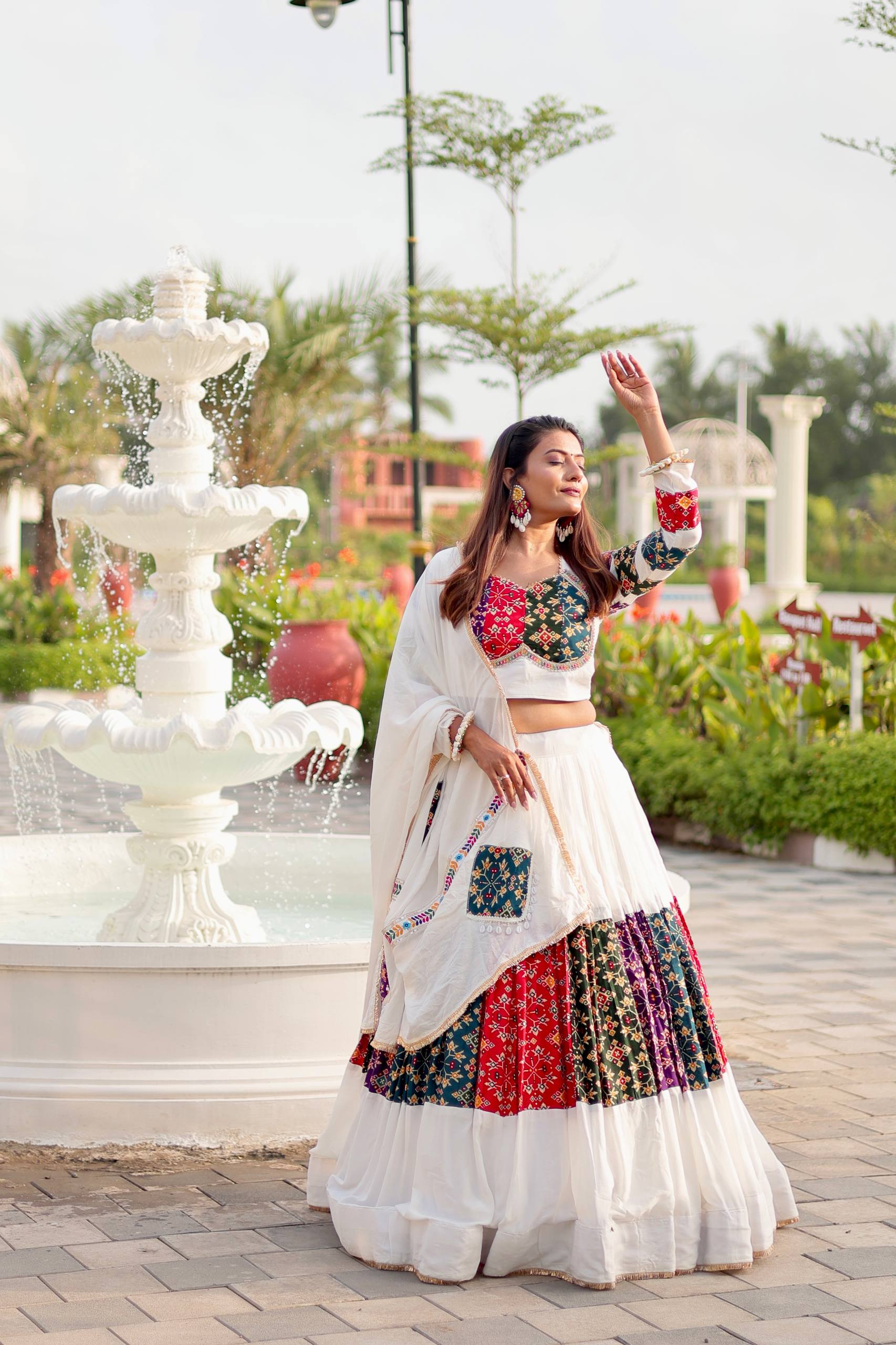 Multi-Color Cotton Navratri Lehenga Choli with Dupatta | RoopRivaaj