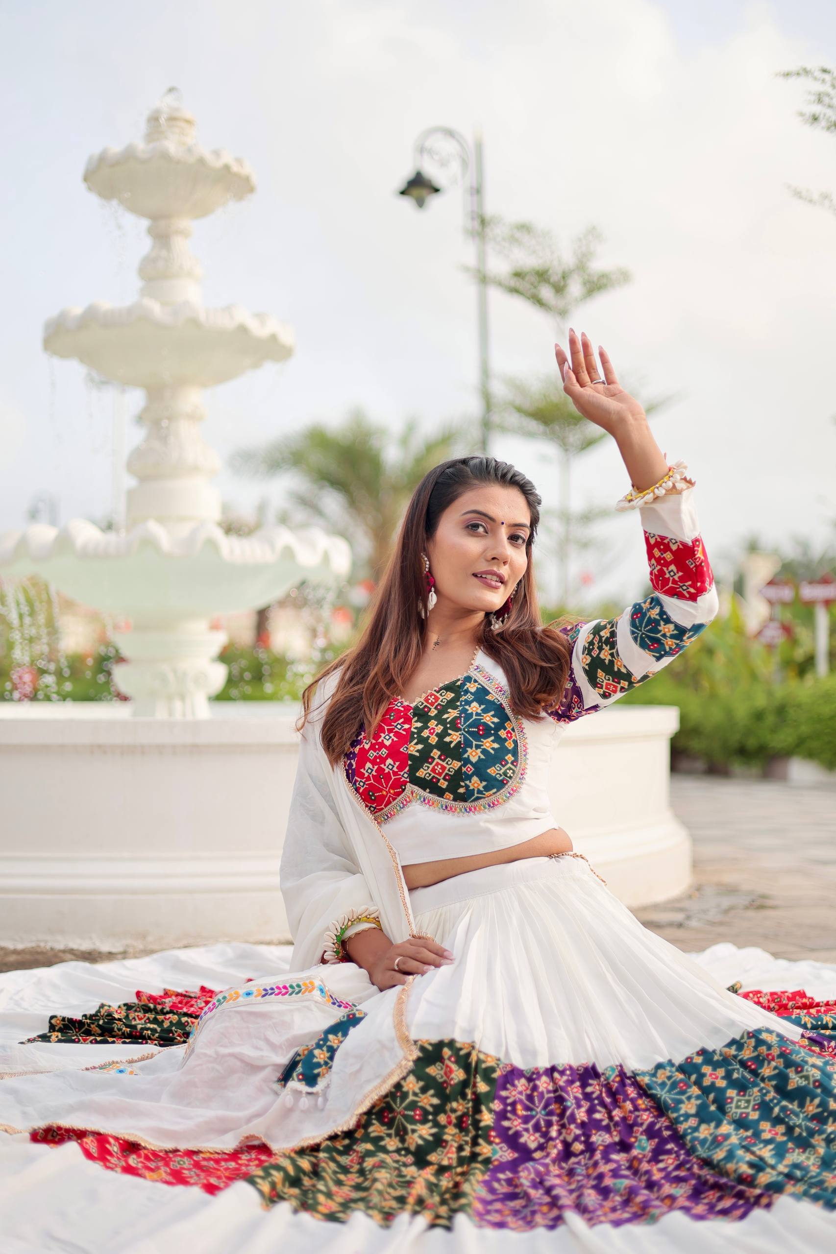 Multi-Color Cotton Navratri Lehenga Choli with Dupatta | RoopRivaaj
