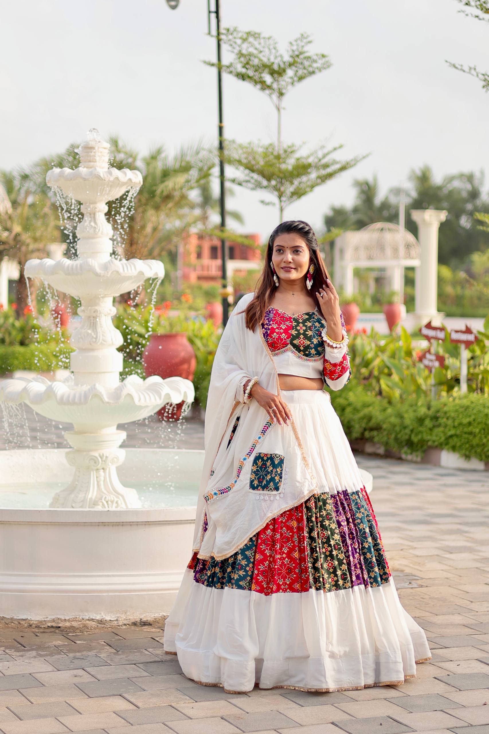 Multi-Color Cotton Navratri Lehenga Choli with Dupatta | RoopRivaaj