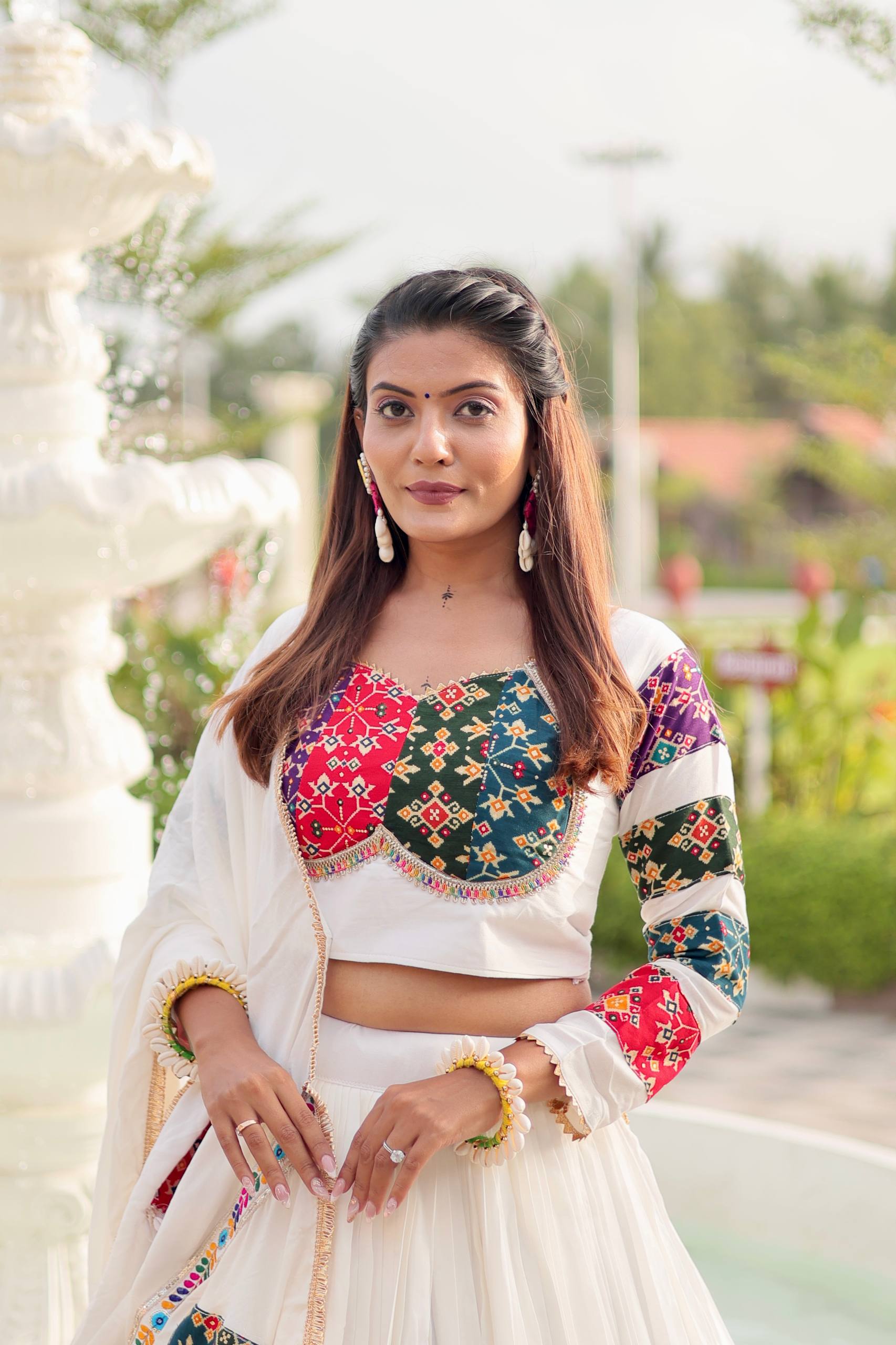 Multi-Color Cotton Navratri Lehenga Choli with Dupatta | RoopRivaaj