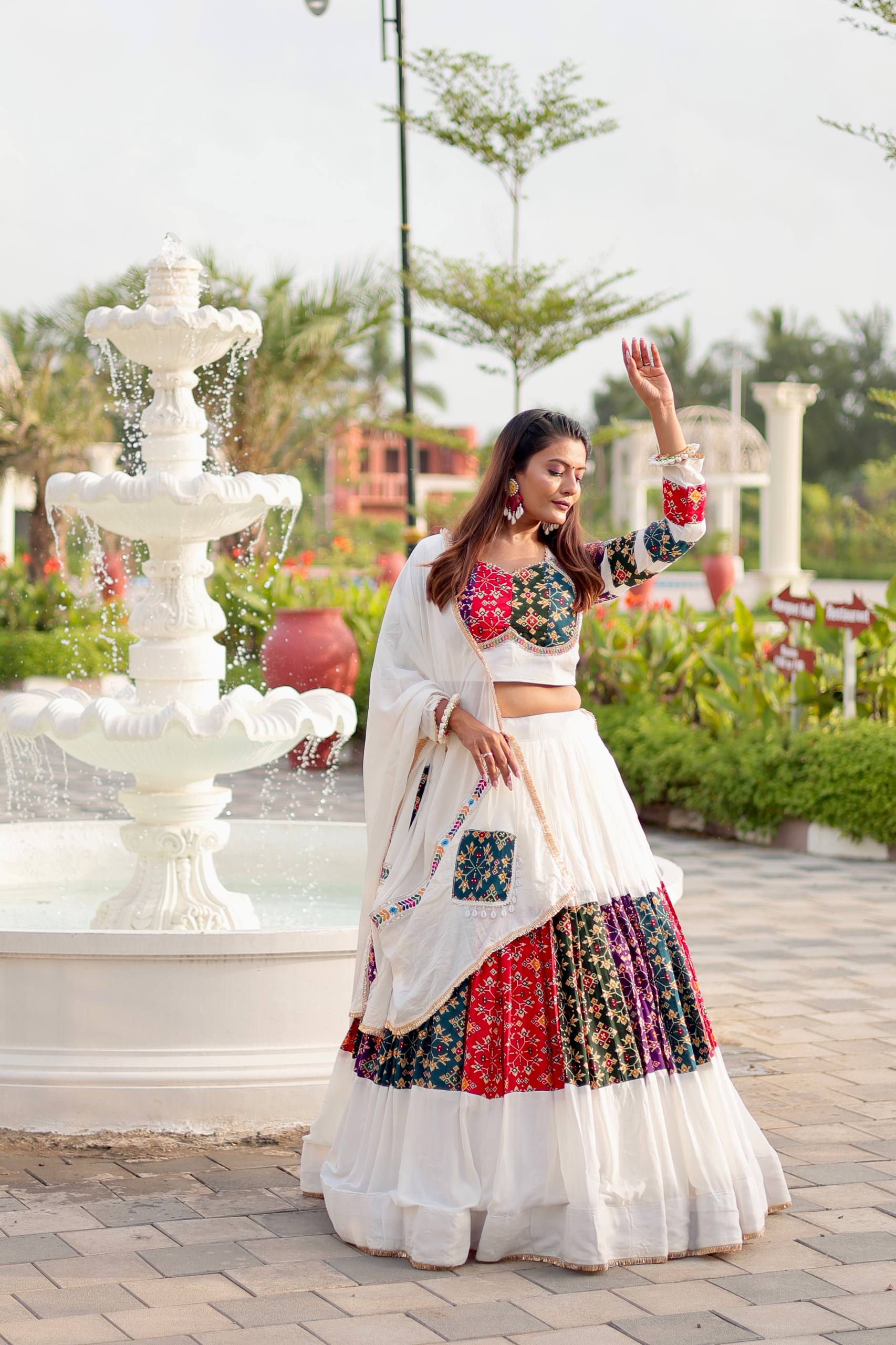 Multi-Color Cotton Navratri Lehenga Choli with Dupatta | RoopRivaaj