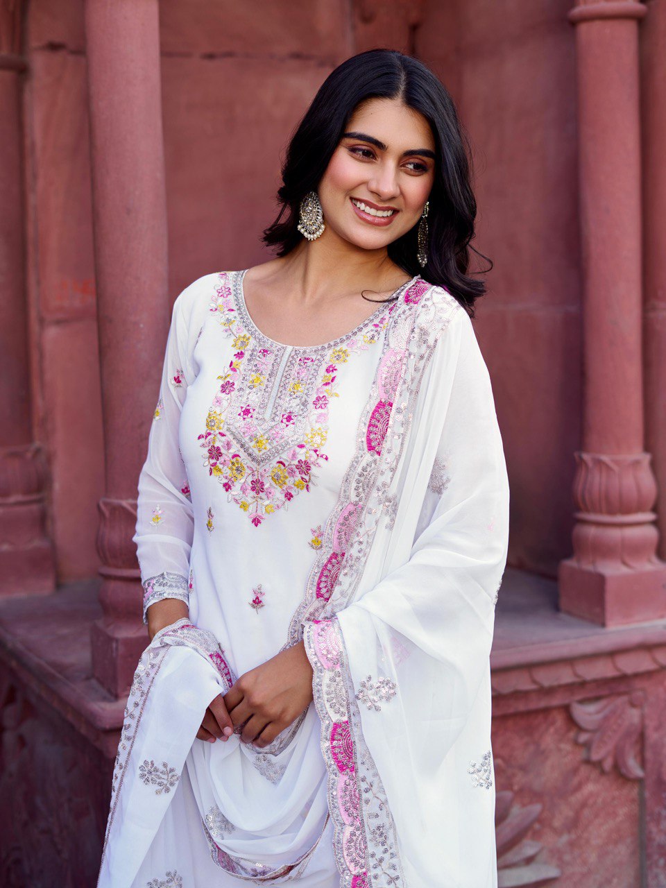 Georgette Sharara Set with Dupatta | RoopRivaaj