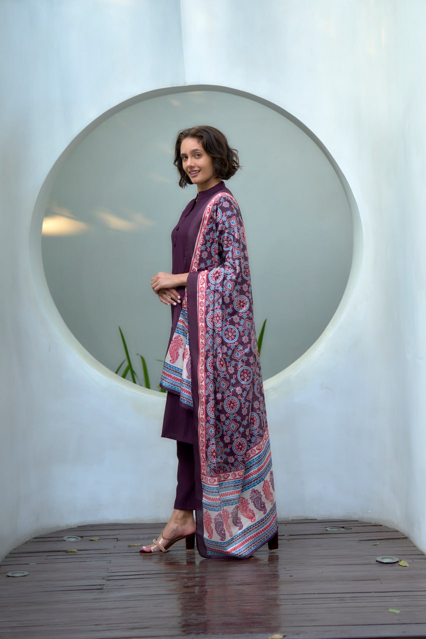 Elegant Cotton Blend Kurti Pant Dupatta Set for Everyday Glam | RoopRivaaj