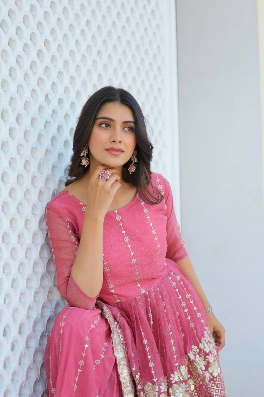 Designer Top and Sharara Set with Sequence Work and Dupatta | RoopRivaaj