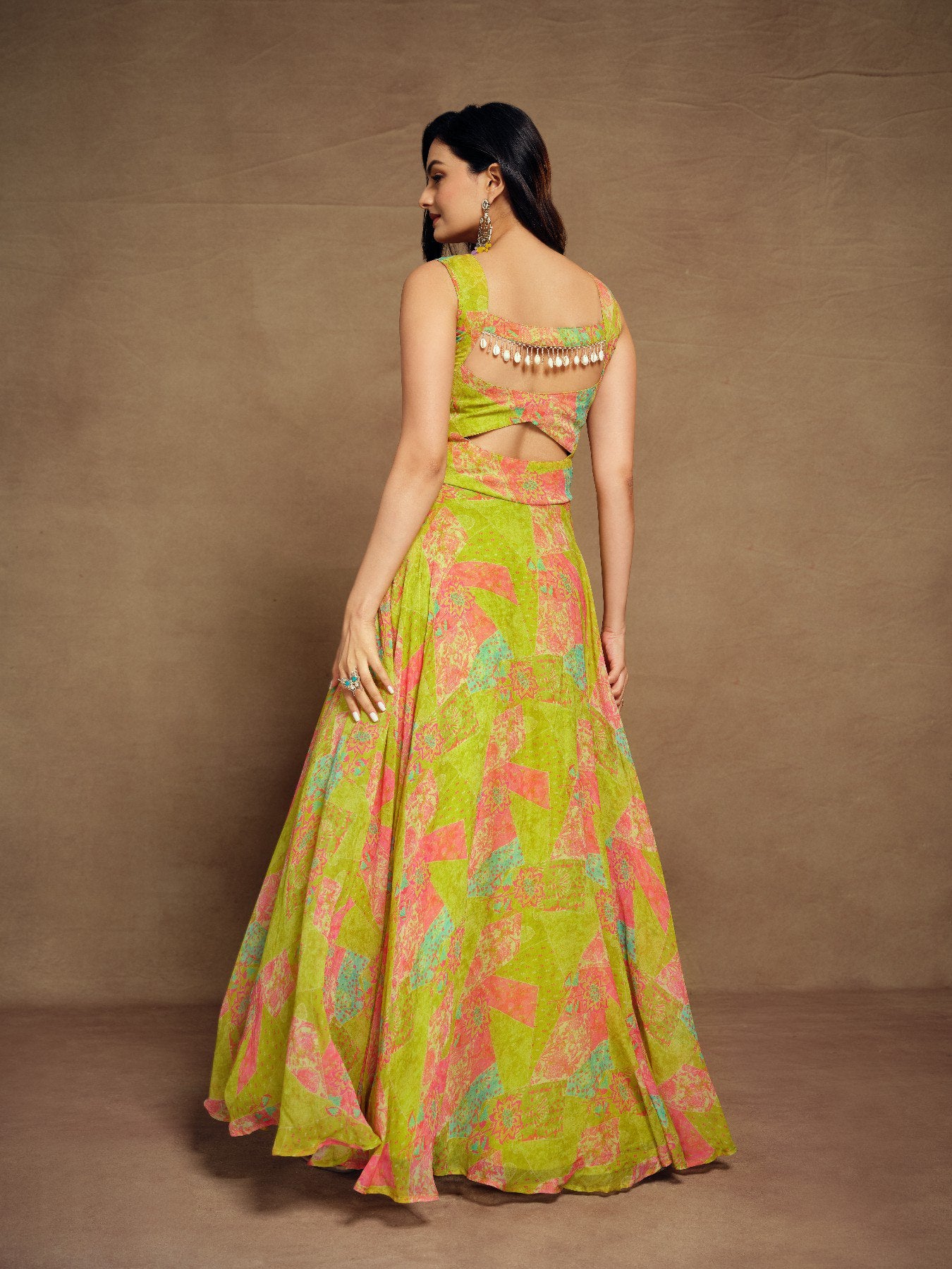 Petal Charm Printed Gown for All Occasions | RoopRivaaj