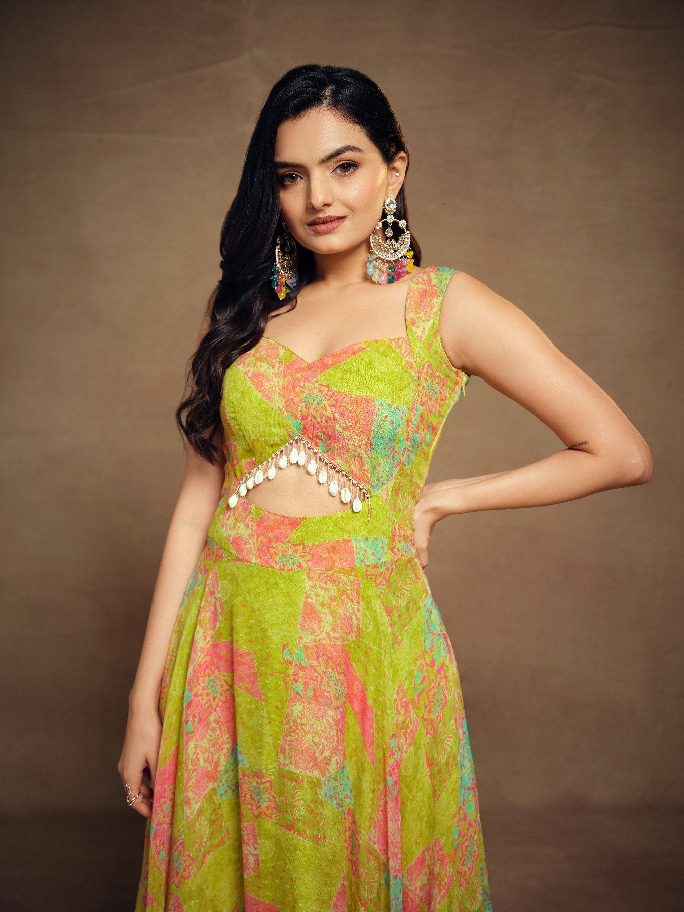 Petal Charm Printed Gown for All Occasions | RoopRivaaj