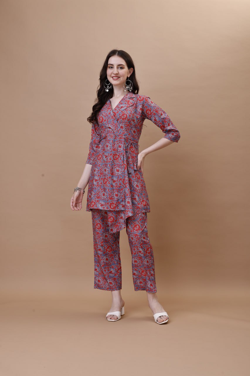 Lightweight Crepe Straight Co-ord Set | RoopRivaaj