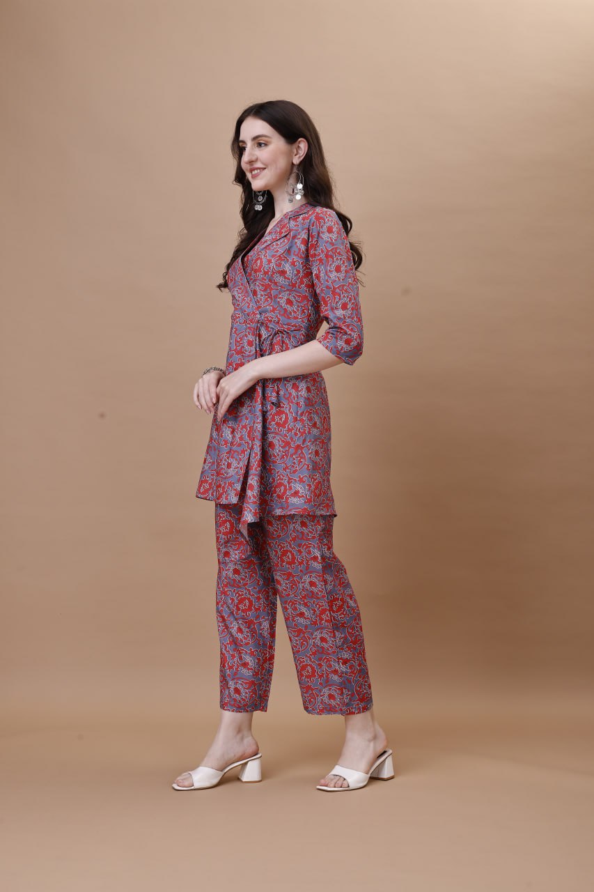 Lightweight Crepe Straight Co-ord Set | RoopRivaaj