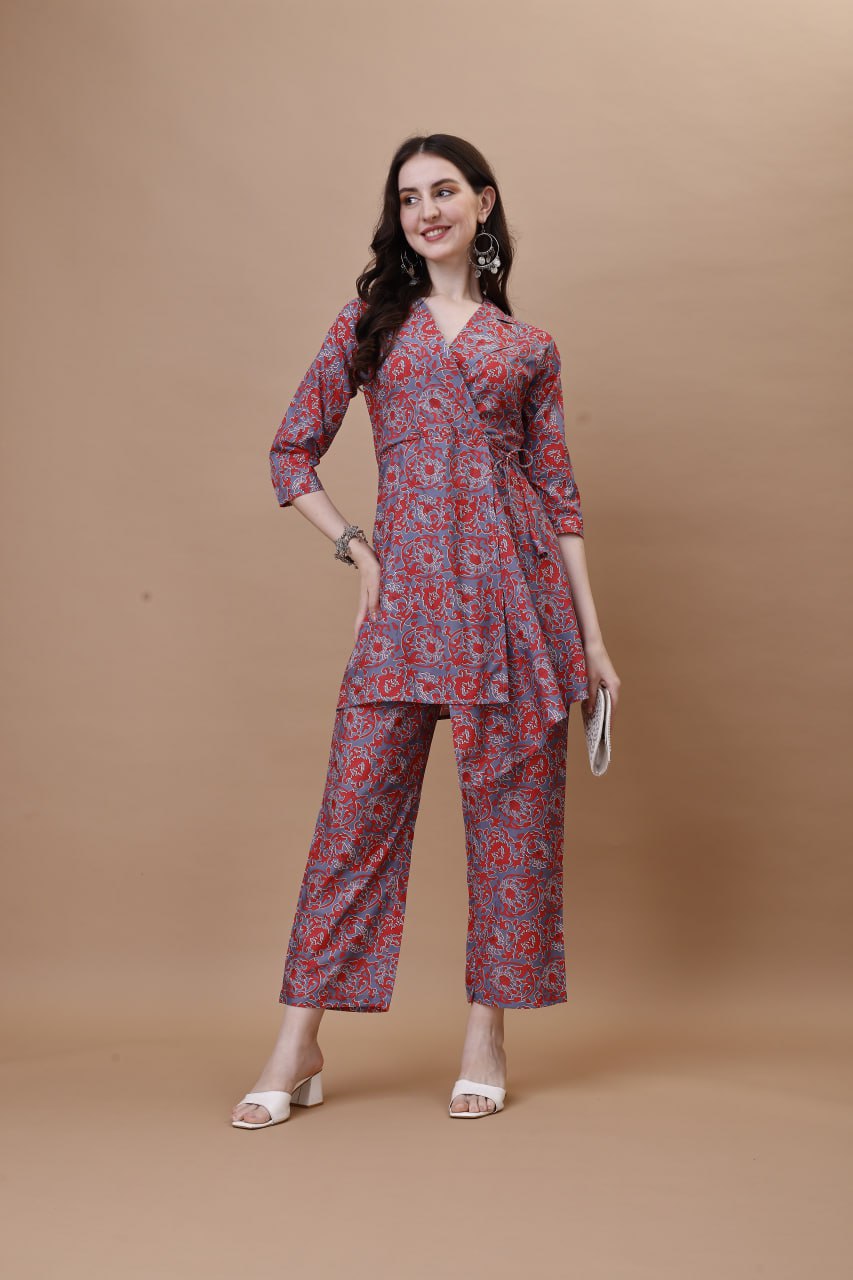 Lightweight Crepe Straight Co-ord Set | RoopRivaaj