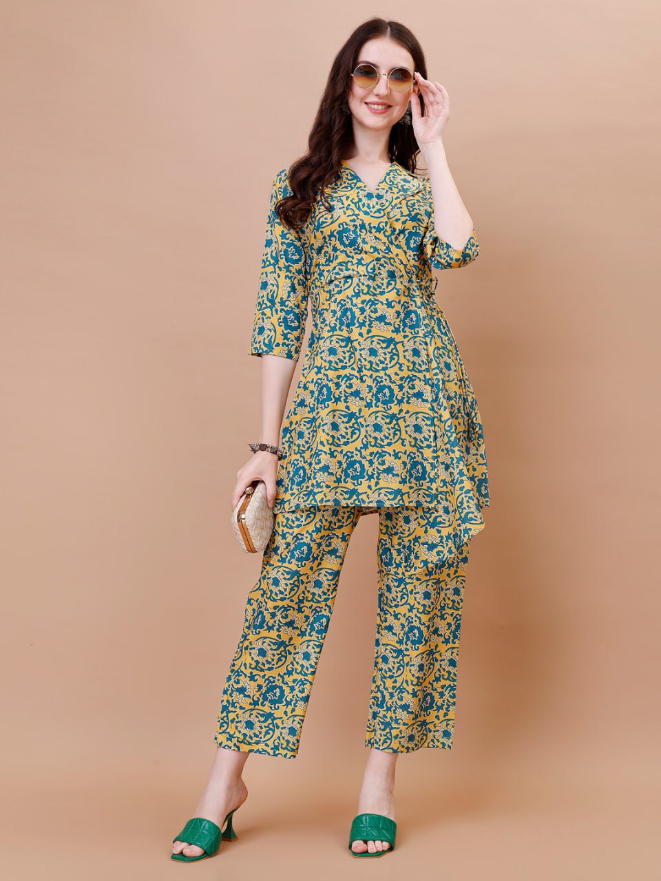 Lightweight Crepe Straight Co-ord Set | RoopRivaaj