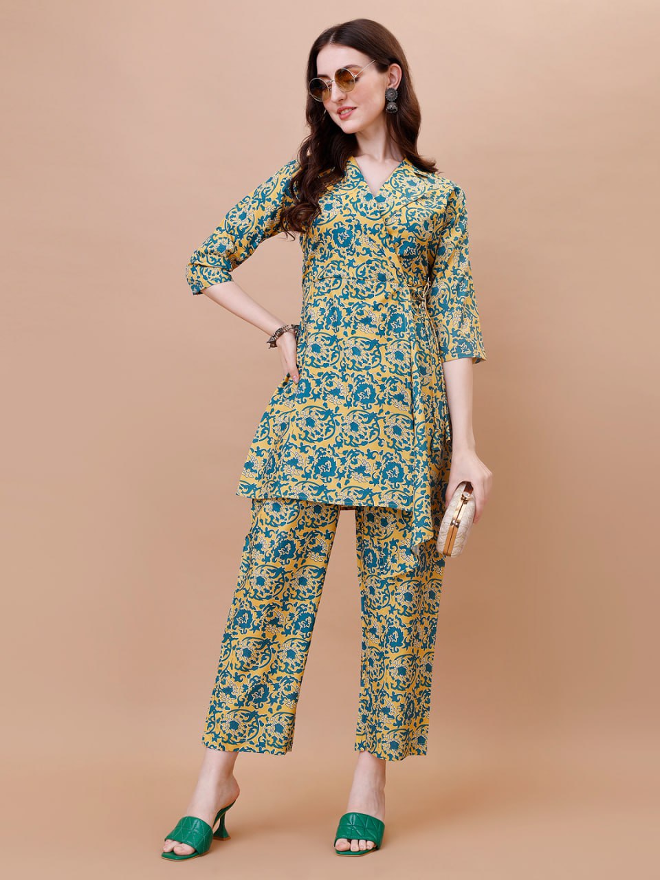 Lightweight Crepe Straight Co-ord Set | RoopRivaaj