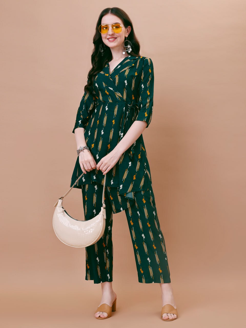 Straight Crepe Co-ord Set for Daily Ethnic Elegance | RoopRivaaj