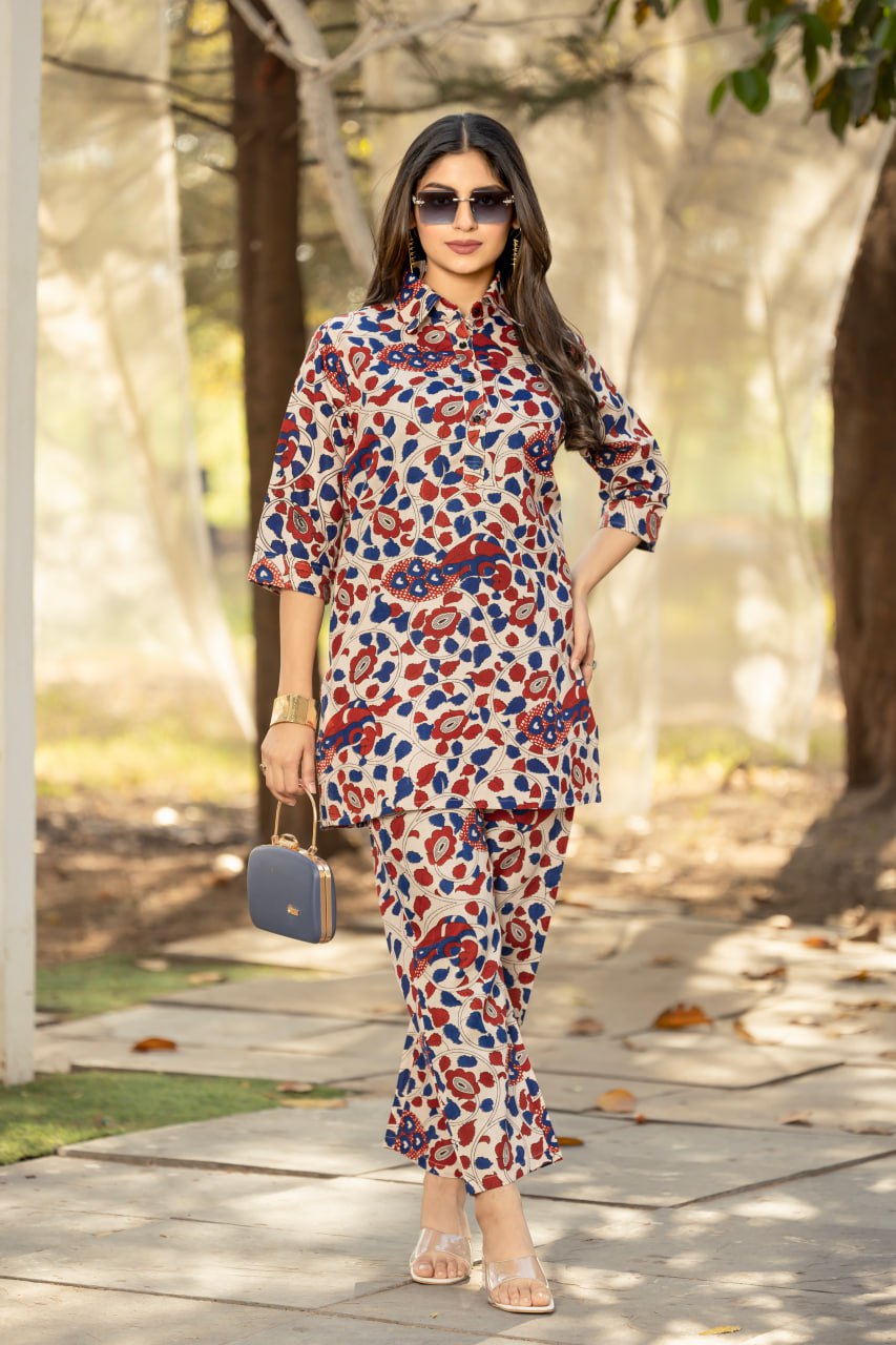 Effortless Everyday Chic Cotton Straight Co-ord Set | RoopRivaaj