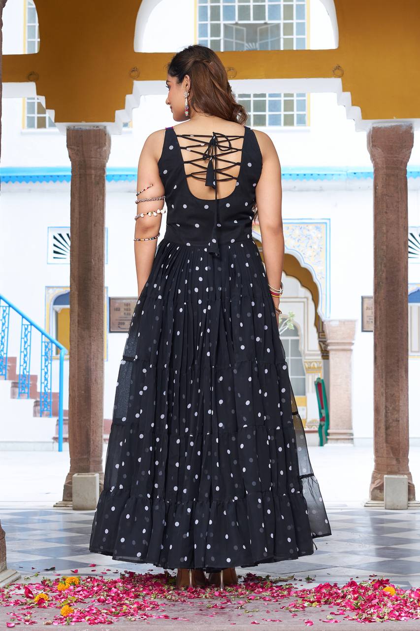 Navratri Special Bandhani Print Georgette Gamathi Work Suit Set | RoopRivaaj
