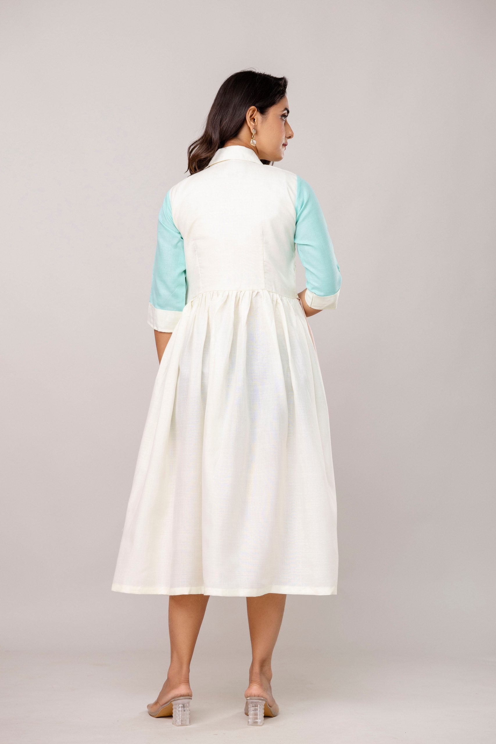 Lightweight Embroidered Cotton Kurti with 3-Meter Flair | RoopRivaaj