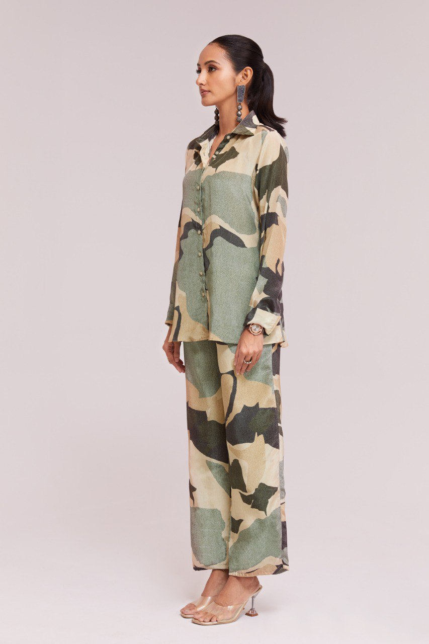 Multi-Color Printed Crepe Co-Ord Set| RoopRivaaj