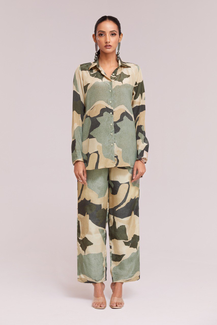 Multi-Color Printed Crepe Co-Ord Set| RoopRivaaj