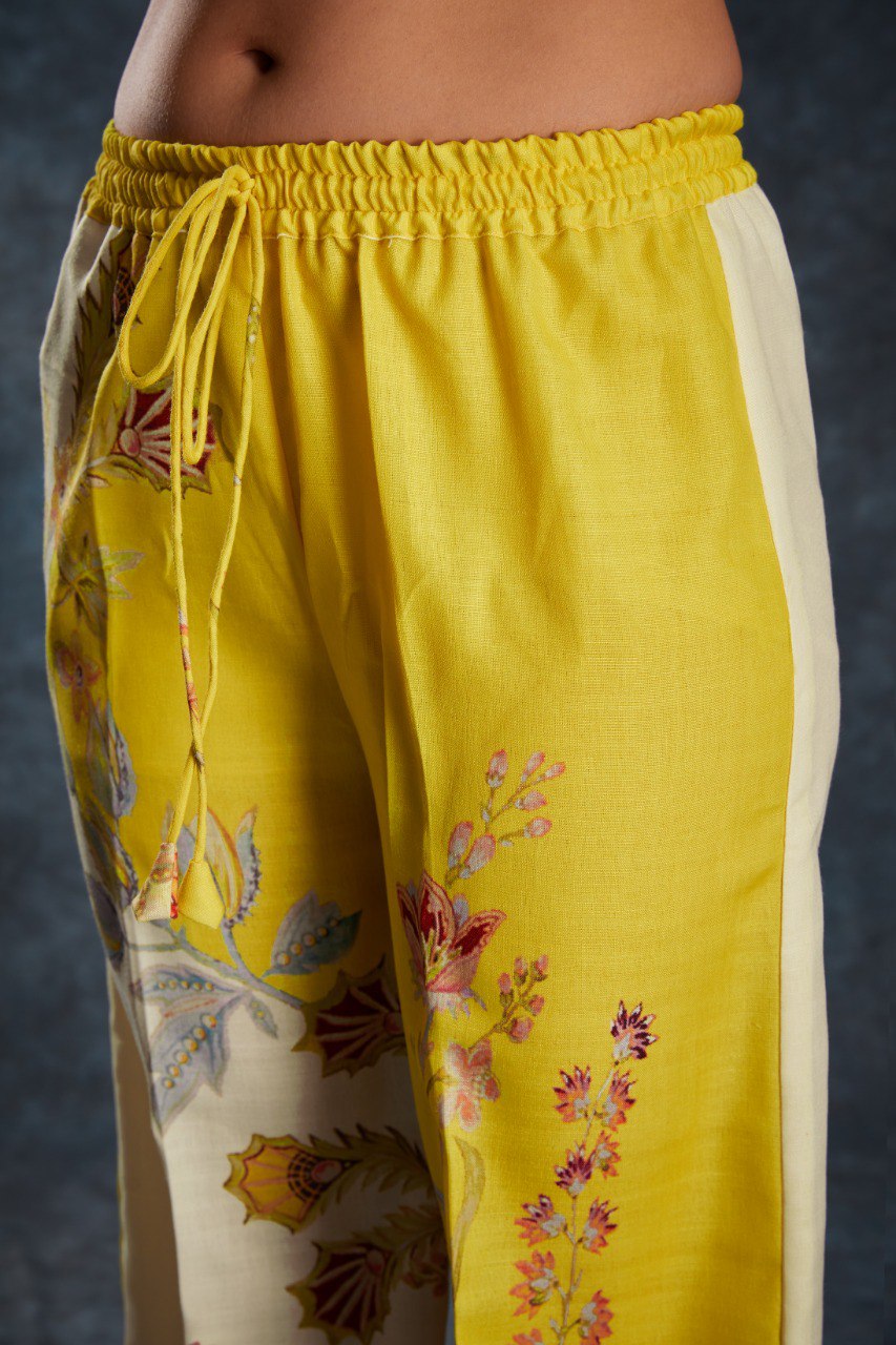 Yellow Linen Co-Ord Set | RoopRivaaj