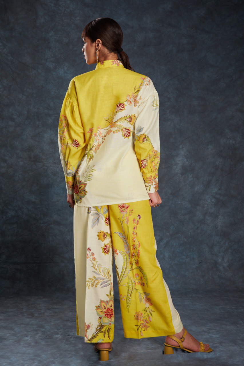 Yellow Linen Co-Ord Set | RoopRivaaj