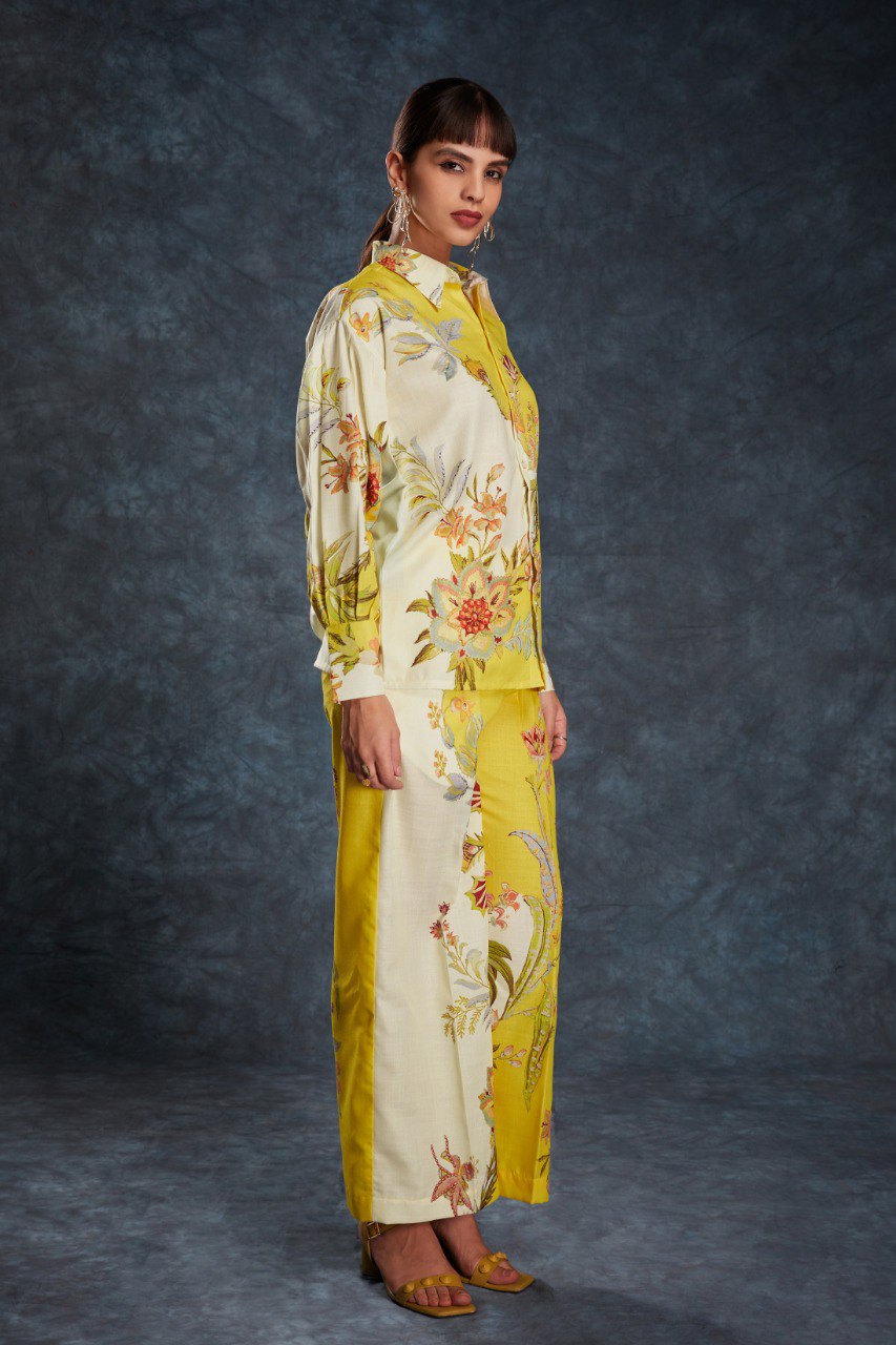 Yellow Linen Co-Ord Set | RoopRivaaj