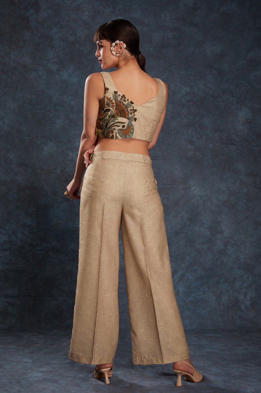 Brown Linen Co-Ord Set | RoopRivaaj