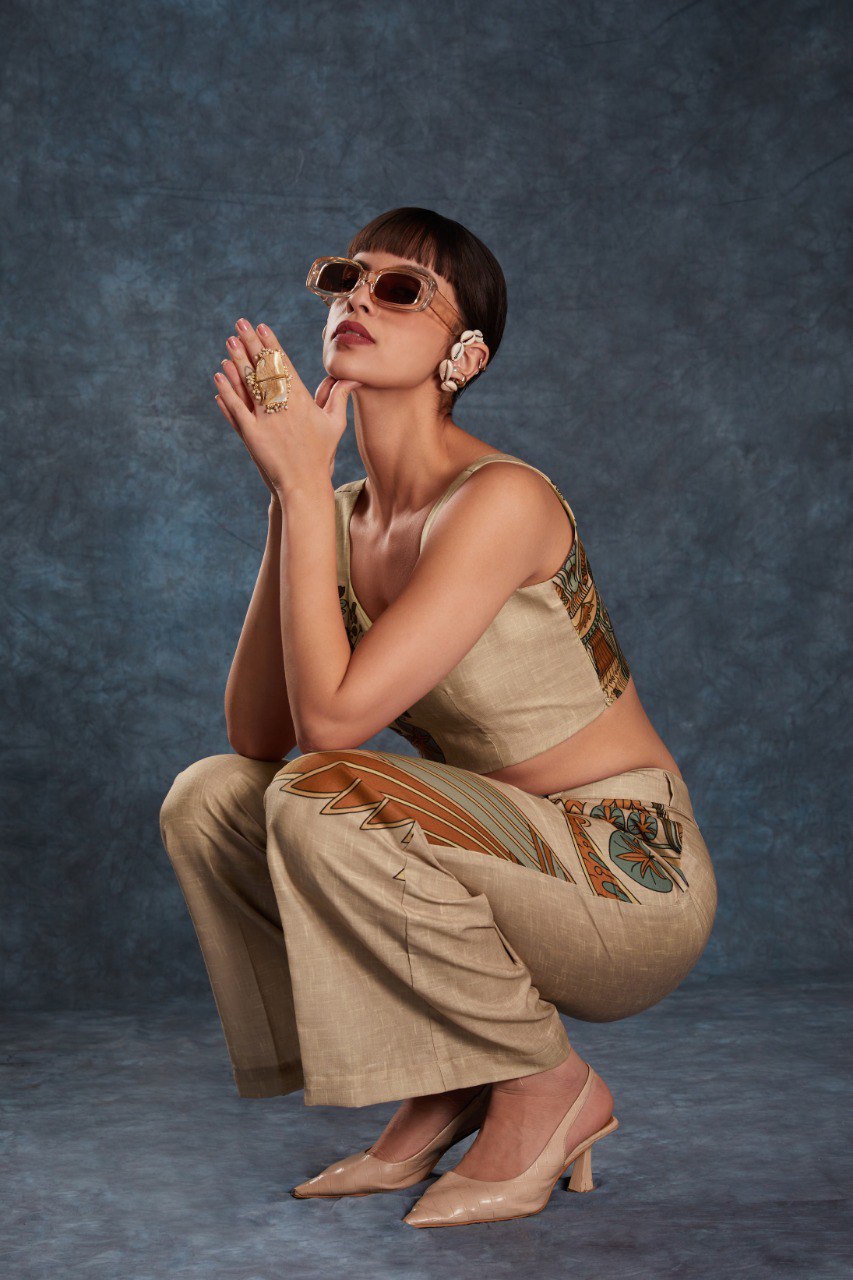 Brown Linen Co-Ord Set | RoopRivaaj