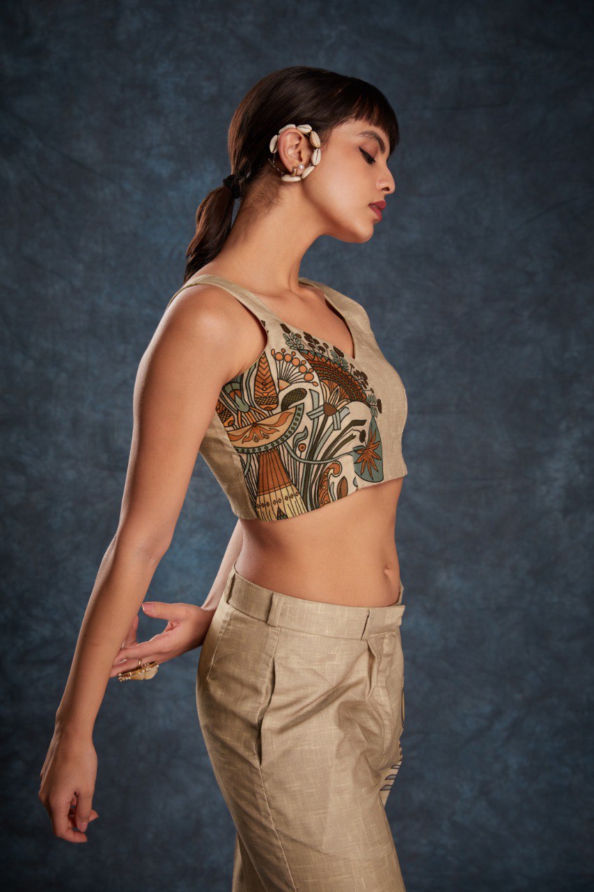 Brown Linen Co-Ord Set | RoopRivaaj