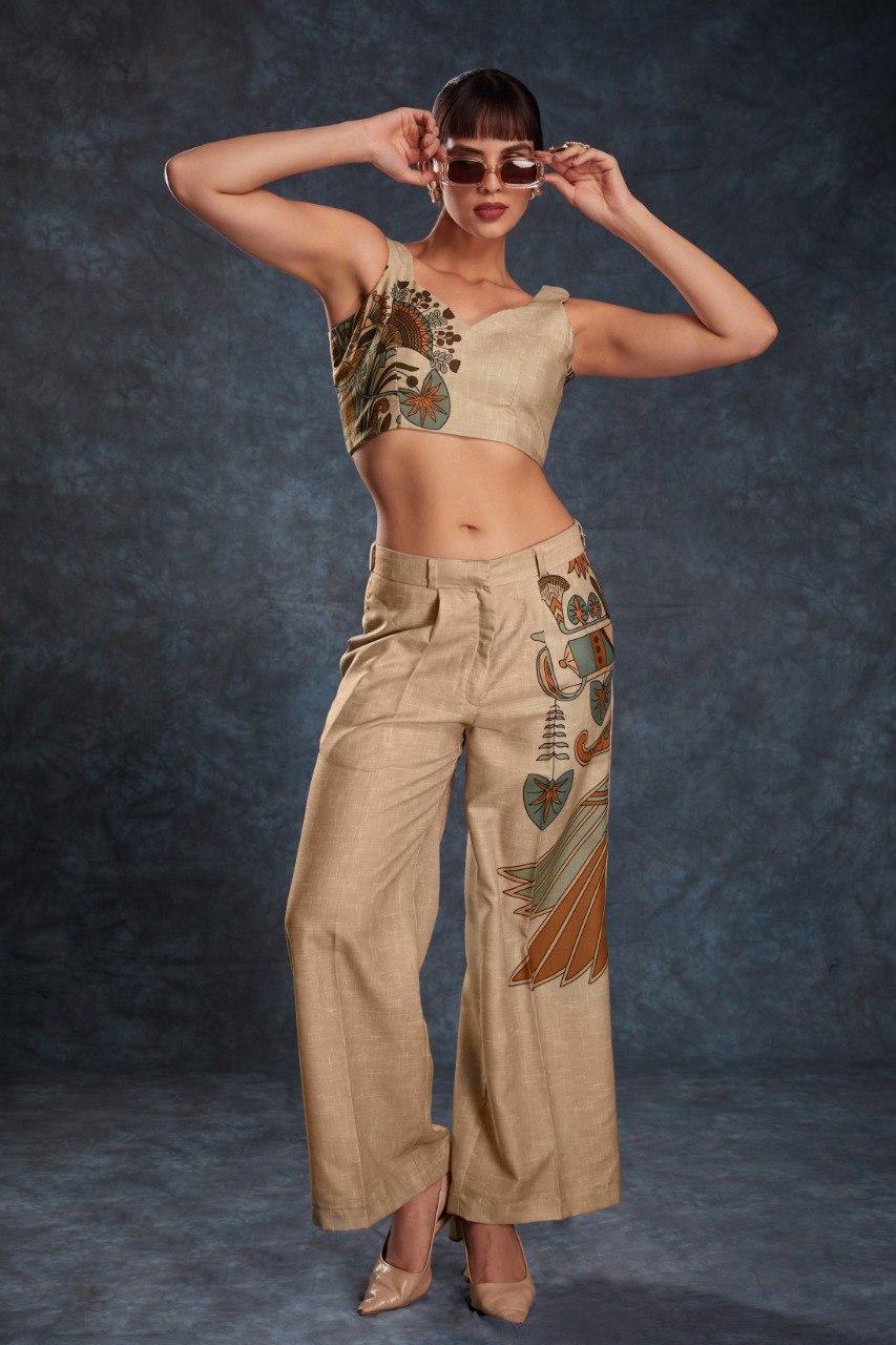 Brown Linen Co-Ord Set | RoopRivaaj