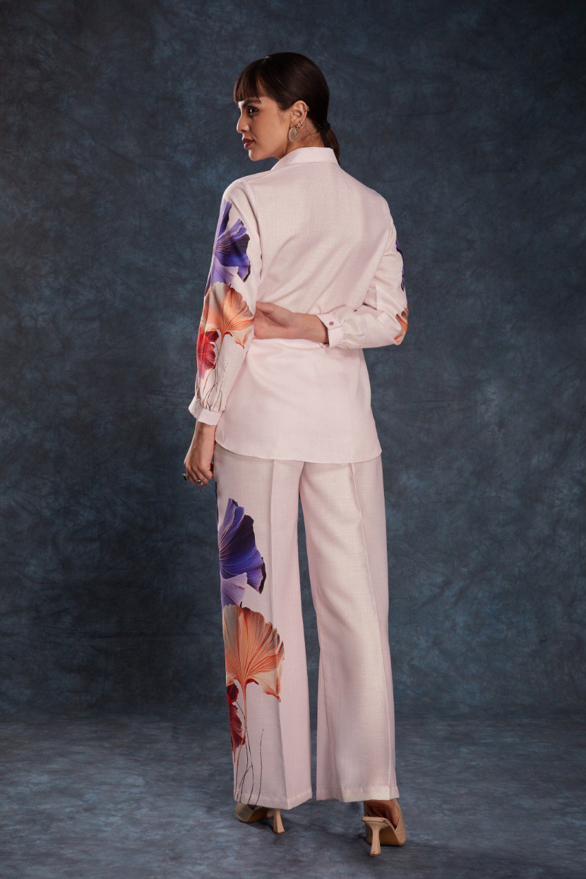 Light Pink Linen Co-Ord Set | RoopRivaaj