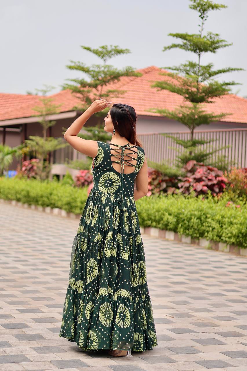 Navratri Special Original Gamthi Work Mirror Gown | RoopRivaaj