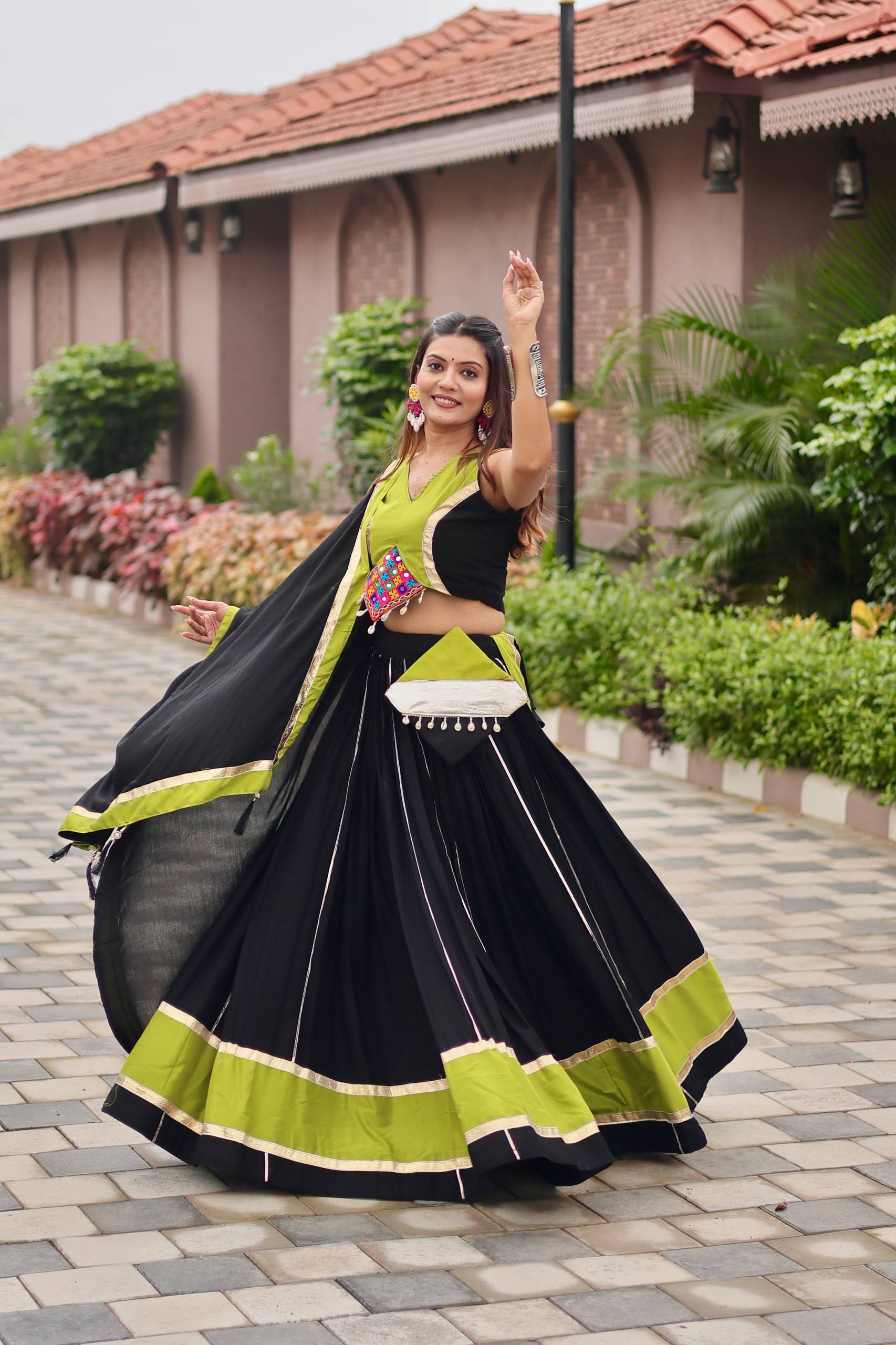Latest Navratri Special Gamthi Work Lehenga Choli | RoopRivaaj