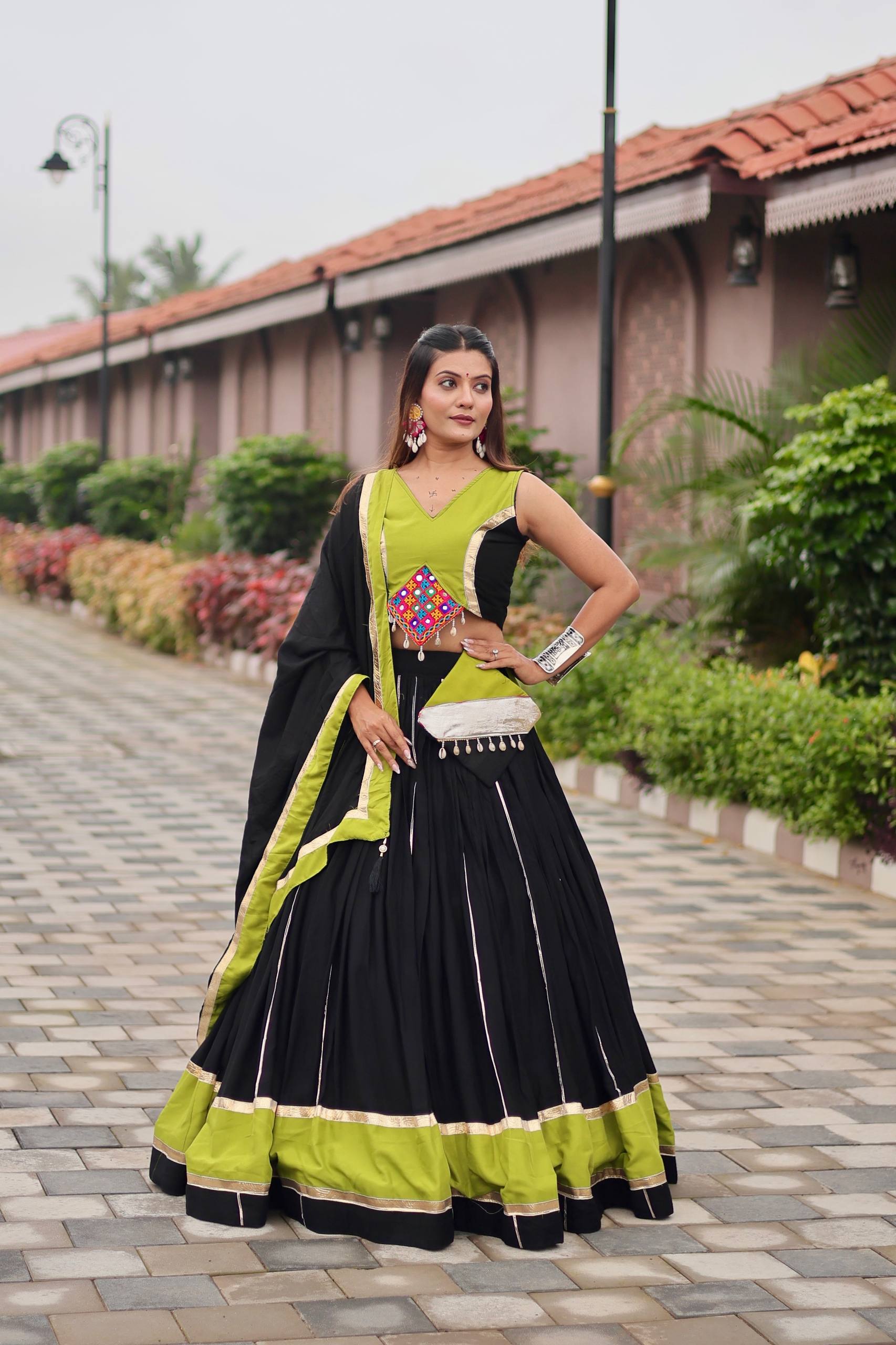 Latest Navratri Special Gamthi Work Lehenga Choli | RoopRivaaj