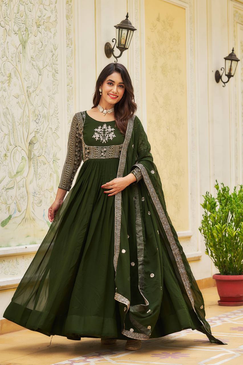 Festival Anarkali Dress with Dupatta | RoopRivaaj