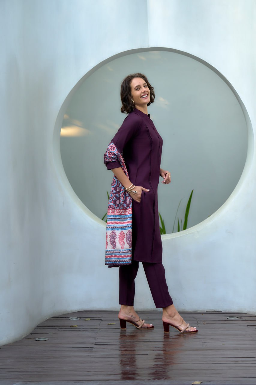 Elegant Cotton Blend Kurti Pant Dupatta Set for Everyday Glam | RoopRivaaj