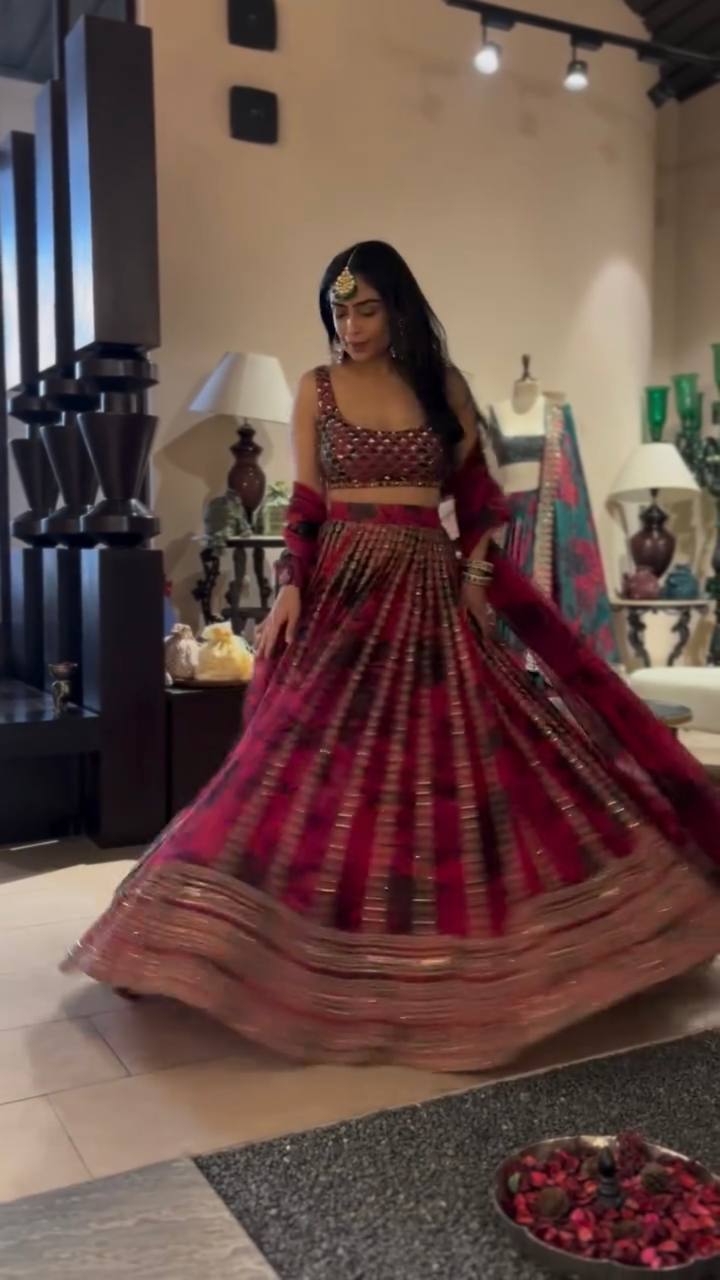 Tabby Organza Lehenga Choli Set with Dupatta |  RoopRivaaj
