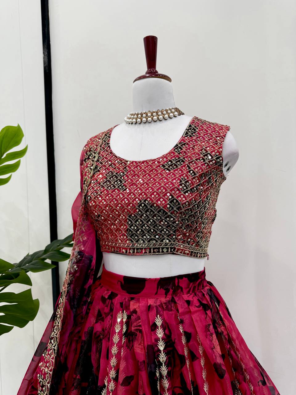 Tabby Organza Lehenga Choli Set with Dupatta |  RoopRivaaj