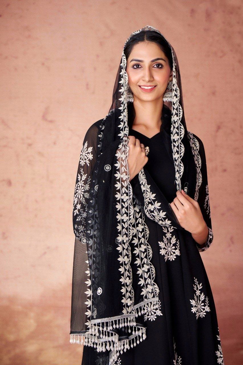 Georgette Digital Printed Anarkali Pant Suit | RoopRivaaj